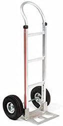 Magliner Aluminum Hand Truck with Curved Handle, Pneumatic Wheels