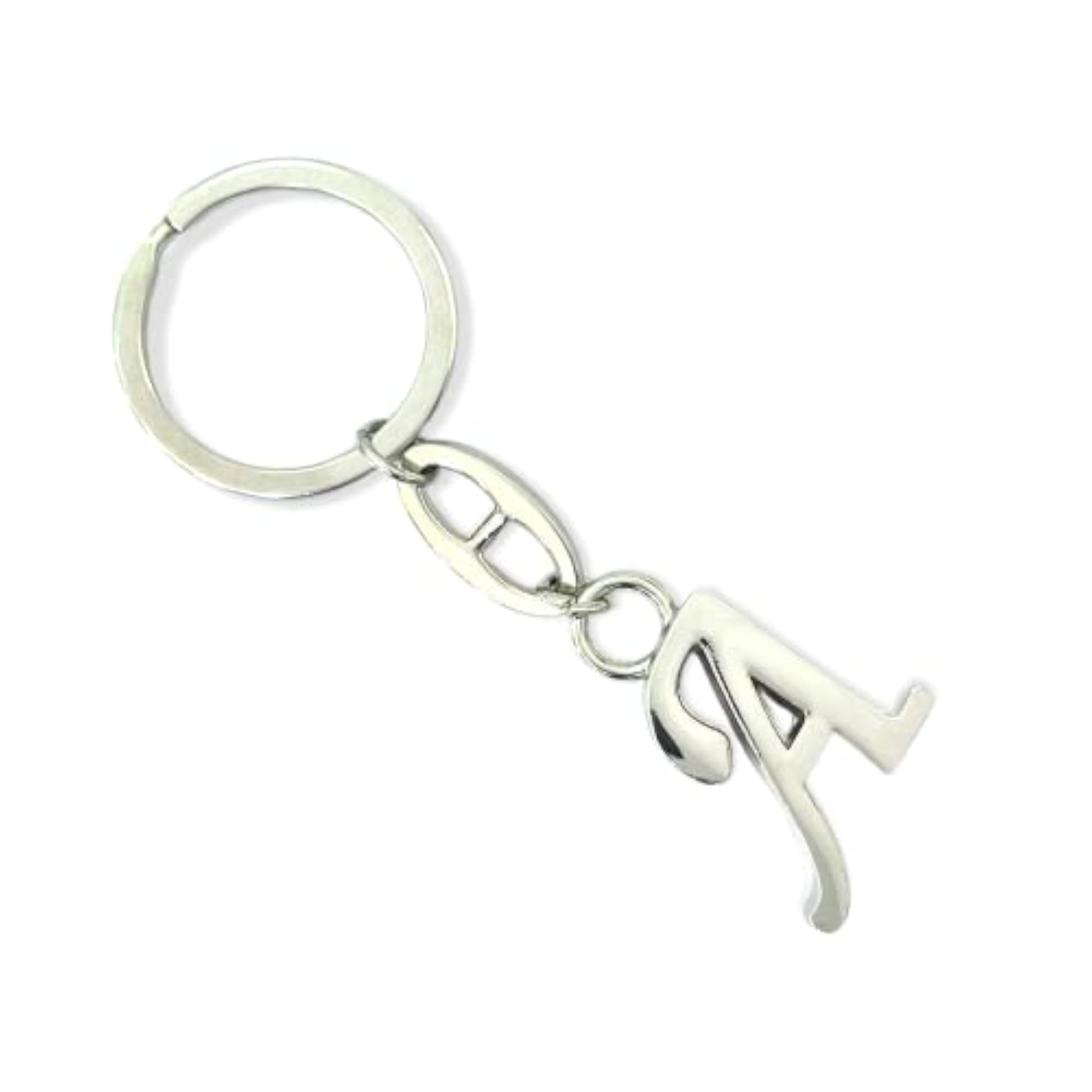 Stainless Steel Alphabet Letter Keychain with Anti-Rust Key Ring