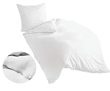 JACK Teddy Flausch Bettwäsche Uni 135x200cm Cashmere Touch Weiß Grau Anthrazit Einfarbig Warm, Farbe:Weiß