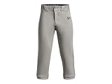 Under Armour Utility-Pro-Baseballhose für Jungen, mit Paspelierung, schweißableitend, Baseball-Grau-Schwarz, Klein