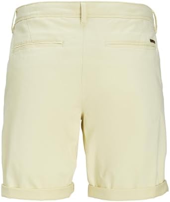 JACK & JONES Erkek JPSTBOWIE JJSHORTS SOLID SN Chino Şort Sarı Bej L - Görsel 2