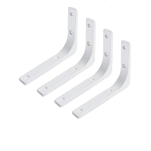 YIAGUN Soportes de estante de 100 mm x 100 mm, soportes de esquina de ángulo recto premium para estante - Soportes de estantería para colgar en la pared - Soportes de ángulo de acero resistente para