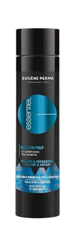 ESSENTIEL EUGENE PERMA Professionnel Shampooing Kératine Pulp Essentiel pour Donner du Volume/Réparer Les Cheveux Fins 250 ml