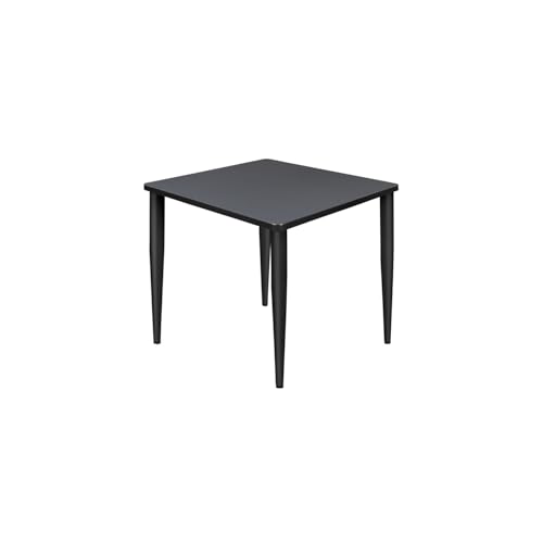 HomeStock Rustic Ranch 30" Square Grey Breakroom Table with Durable