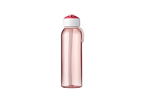 Mepal - Wasserflasche Flip-Up Campus - Auslaufsichere Trinkflasche für Schule & Unterwegs - Transparente Trinkbecher - BPA-frei & Spülmaschinenfest - 500 ml - Pink