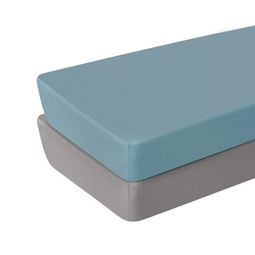 Yoofoss Baby Crib Sheets For Boys Girls, Fitted Crib Sheet 2 Pack For Standard Crib And Toddler Mattress, Super Soft Microfiber Baby Sheet 28X52X8In(Blue-Gray) #TOP6