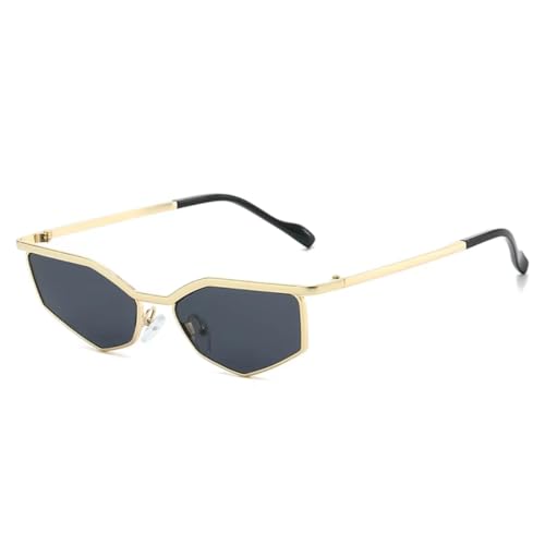 Lunettes de soleil œil de chat contre les reflets et UV400 en métal