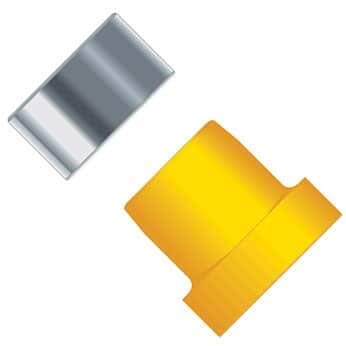 Idex Super Flangeless™ Ferrule, Natural PEEK/SS Ring, 1/8 (in) OD Tubing, 1/4-28 Flat Bottom: 10/PK