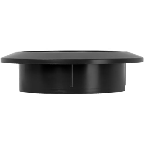 Vent Systems 2 sztuki 60 mm czarne regulujące przepływ powietrza – kratki wentylacyjne przez drzwi - z siatką przeciwkomary - okrągłe kratki wentylacyjne do wnętrz – łazienka, szafka, garaż