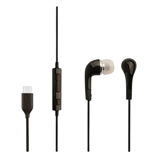 Original IC050 Type-C Wired for Samsung Galaxy Earphones Smartphones with Mic | Pure Bass Sound | One Button Multi Function Remote Black
