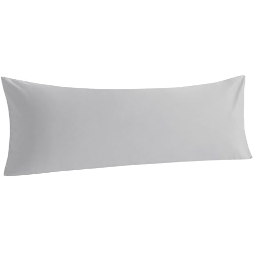 NTBAY NTBAY Cotton Body Pillowcase - Envelope Closure 20x54 Pillowcase, Breathable and Soft Bed Pillow Case, Light Grey