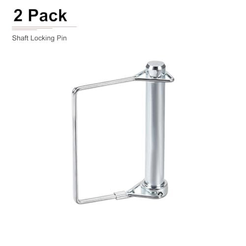 DTGN 12mm x 100mm (DxL) Wellenverriegelungsstift - 2er Pack - Gut für landwirtschaftliche Anhänger Rasen - Karbonstahl Vierkant-Anhängerkupplungsstift - Silberton