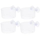 ibasenice 4 Piezas Acrílicas Colgantes para Acuarios con Ventosas Estructura Transparente para Hidropónico Soporte para Acuáticas para Peceras y Decoración Natural