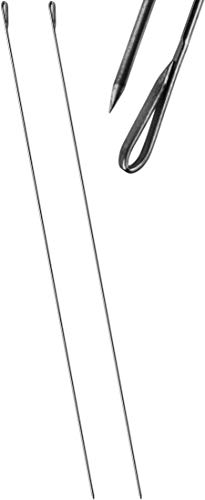 Juego de 2 agujas de cebo inoxidables con ojal, 17 cm Cover