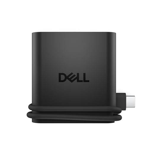 Image of Dell Pro 4-in-1 USB-C Travel Hub - DA225 - Plug and Play, Two USB-C Ports, USB-A Port, HDMI Port, Cable Length 10.63 inch, 4K @ 60Hz - Black