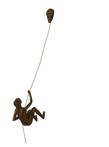 1 Escalador Femenino de Bronce con Clavo de Roca Tapas de Brazo Izquierdo Escalada señora Pared Colgante Escalada Mujer esculturas en Roca escaladora Chica Adorno al Aire