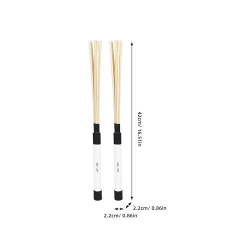 Baquetas de madera Hemoton, 1 par, para adultos, set de baquetas de práctica para batería miniatura 2