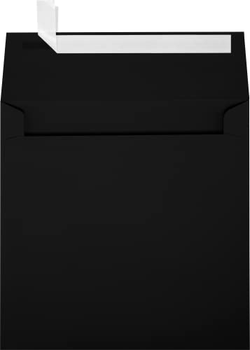 Enveloppes carrées 5 1/2 x 5 1/2 fermeture adhésive noir minuit 50 qté