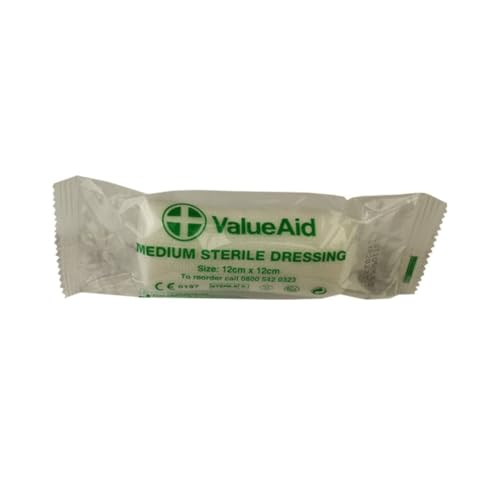 Value Aid Medium Sterile Dressing - 12cm x 12cm - Single