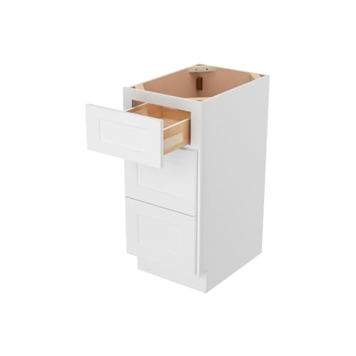 Image of Furinno Shaker Bath Vanity Cabinet Without Top, Ready to Assemble, 21 D x 15 W x 34.5 H, White