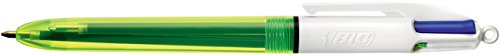 Bic - Bolígrafo 4 Colores Con Fluorescente En Oferta Bic 937020 - Bolígrafo 4 Colores Fluorescentes