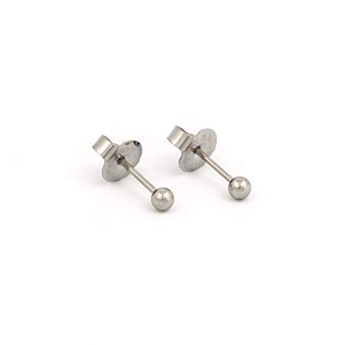 Ear Piercing Earrings Silver Mini 3mm Round Ball Studs 