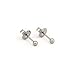 Ear Piercing Earrings Silver Mini 3mm Round Ball Studs "Studex System 75" Hypoallergenic by Studex