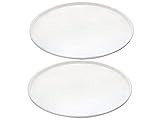 Range Kleen CeramaBake White Round PIzza / Baking Pan - 12 Inch - 2 PACK