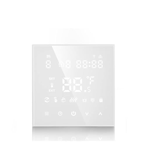Termómetro interior higrómetro digital TUYA WIFI Termostato inteligente, calefacción eléctrica Caldera de agua/caldera de gas Con pantalla LCD(Grey)