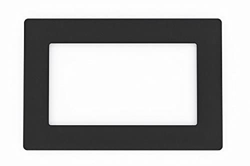 Double Light Switch Socket Coloured Acrylic Surround Finger Plate - Huge Colour Choice (Black)
