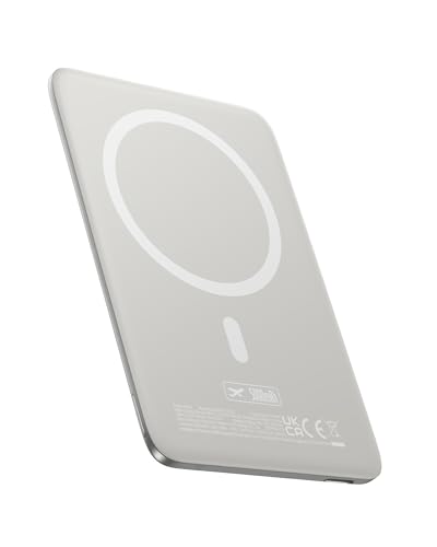 Image of Baseus Picogo Power Bank, 0.3 inch Ultra Slim 5000mAh MagSafe Portable Charger, Card-Size Magnetic Battery Pack with USB-C Braided Cable, Alloy Wireless Charger for iPhone 17 Pro Max /17 Air /16 /15 /14 /13 /12