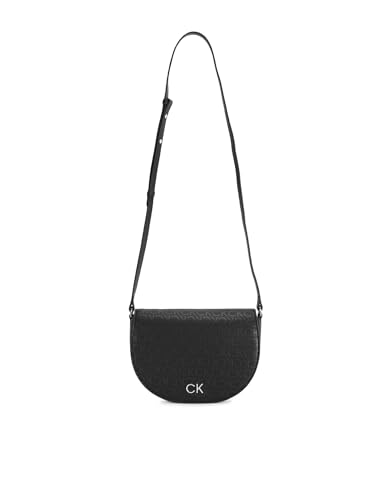 Sac CK Daily Saddle Bag Calvin Klein Black Epi Mono idéal pour le bureau