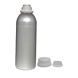 UN Rated Aluminum Bottles – Durable, High Purity Brushed Aluminum for Hazardous Chemical Transport | With Tamper Evident Cap & LDPE Plug | 1250ml / 1.25kg | UN Certified for Essential Oils & Solvents
