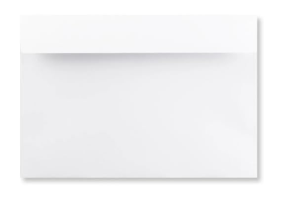 C4 Coloured Envelopes for A4 Paper/Card Peel & Seal Flap Envelopes Pack of 25 (White Peel & Seal)