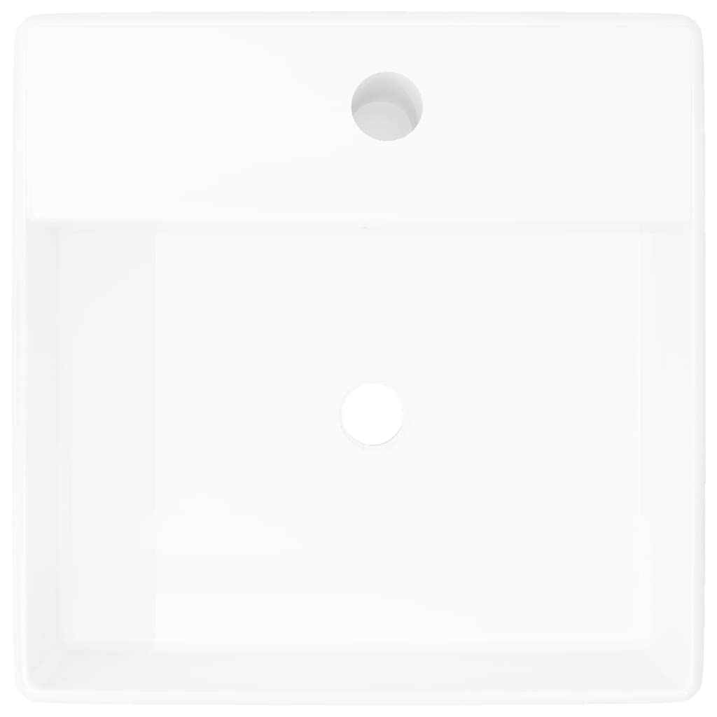 vidaXL Ceramica di lusso bacino con foro di scarico 41 x 41 centimetri