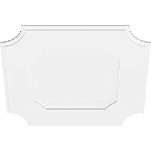 Image of Ekena Millwork CMP28LE Locke Architectural Grade PVC Contemporary Urethane Ceiling Medallions 28 inchOD x 16 3 /4 inchC x 1 inchP