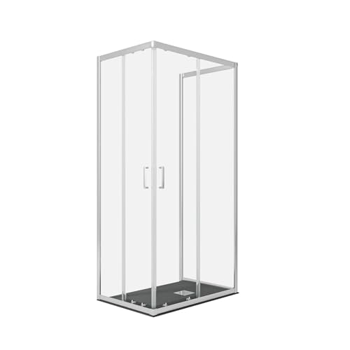 Olimpo Docce - Box Doccia 3 Lati Trasparente 195 6Mm Matias - 80X110X80 - 5