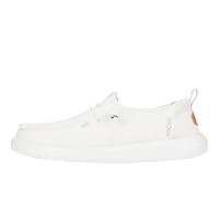 HEYDUDE Women's Wendy Chambray Casual Shoes, Bright White, EU 42 / US M13W11