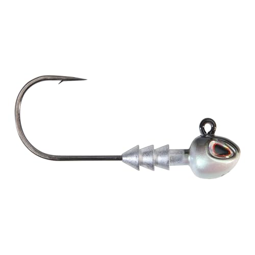 Berkley Fusion19 Hybrid Jighead, Fish Head, Size 3/0 Hook, 3/16 oz, Sticky Sharp Hook Point, Conical Bait-Keeper, High-Def Details and Realistic 3D Eye