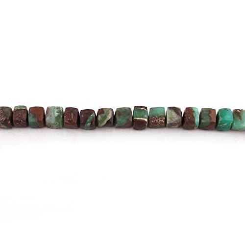 Chrysoprase perles briolettes cubes facettés pour fabrication bijoux artisanaux SB1083