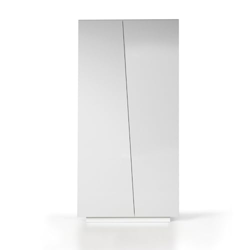 DIMENSIONI PRATICHE E SPAZIOSE: L'armadio EASY misura 79,20x38x166 cm e include 2 ante e 3 ripiani interni fissi, ideale per sistemare classificatori, libri e materiali di cancelleria