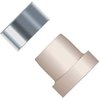 Idex Super Flangeless™ Ferrule, Natural PEEK/SS Ring, 1/8 (in) OD Tubing, 1/4-28 Flat Bottom: 10/PK