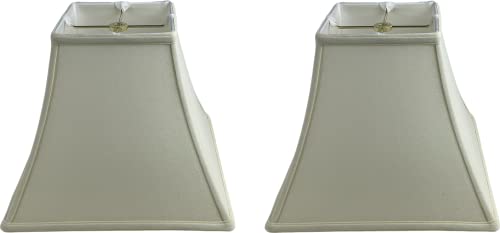 Image of Royal Designs, Inc. Regal Series Square Bell Lamp Shade, 5 x 10 x 9, Linen Eggshell, Set of 2