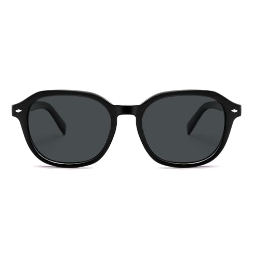 SOJOS Trendy Square Polarized Sunglasses for Women Men, Retro Vintage UV Protection Womens Mens Sun Glasses SJ2624