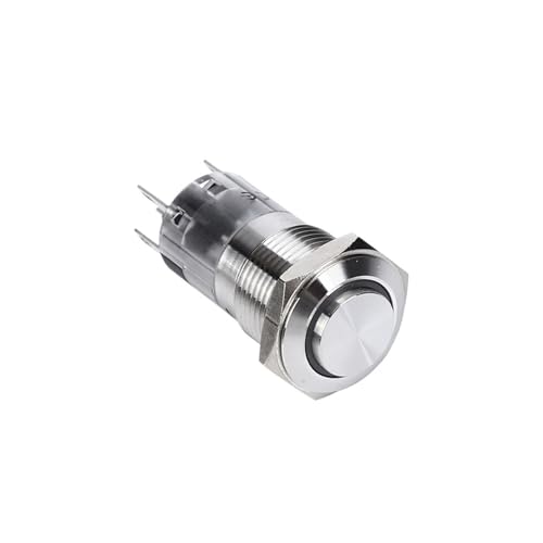 Interrupteur à bouton-poussoir momentané 16mm blanc pour un contrôle précis