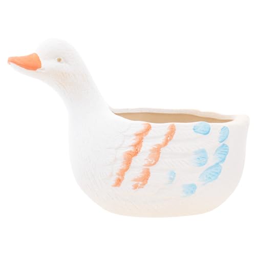BESPORTBLE Adorable Ceramic Duck Succulent Plant Pot Small Chic Flowerpot