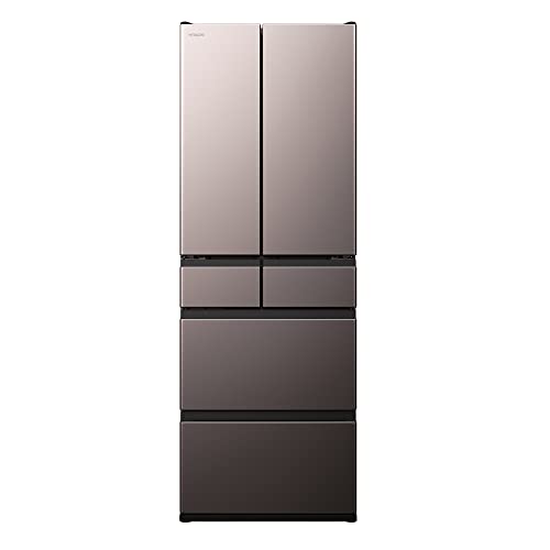 日立 冷蔵庫 幅65cm 498L ブラストモーブグレー R-KWC50R H 6ドア フレンチドア 日本製 まるごとチルド まんなか野菜 コネクテッド家電
