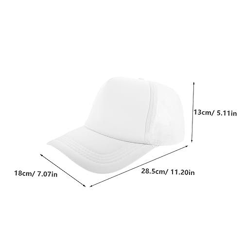 Casquette polyester blanche réglable pour impression et protection solaire - 2