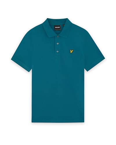 Polo Lyle & Scott uni Lagoon en taille S pour homme
