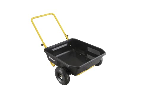 Image of Gorilla Carts Poly Dump Cart, 2-Wheel Garden Wagon, 4 Cu Ft, 300lb Capacity